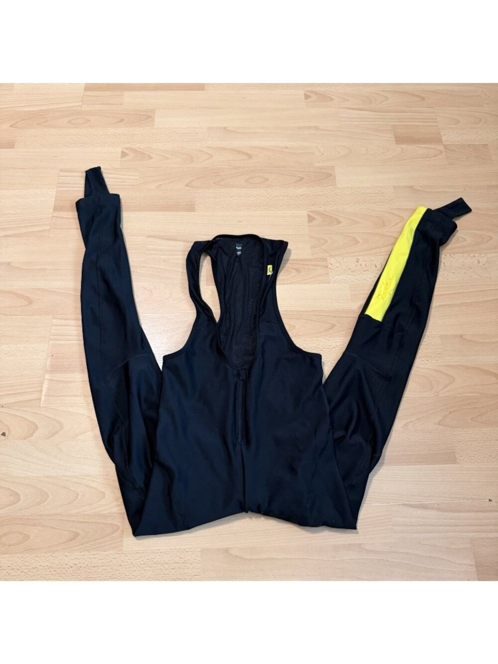 Rapha Cycling Suit Tights L Black Neon Stretch Unisex Compression Biking